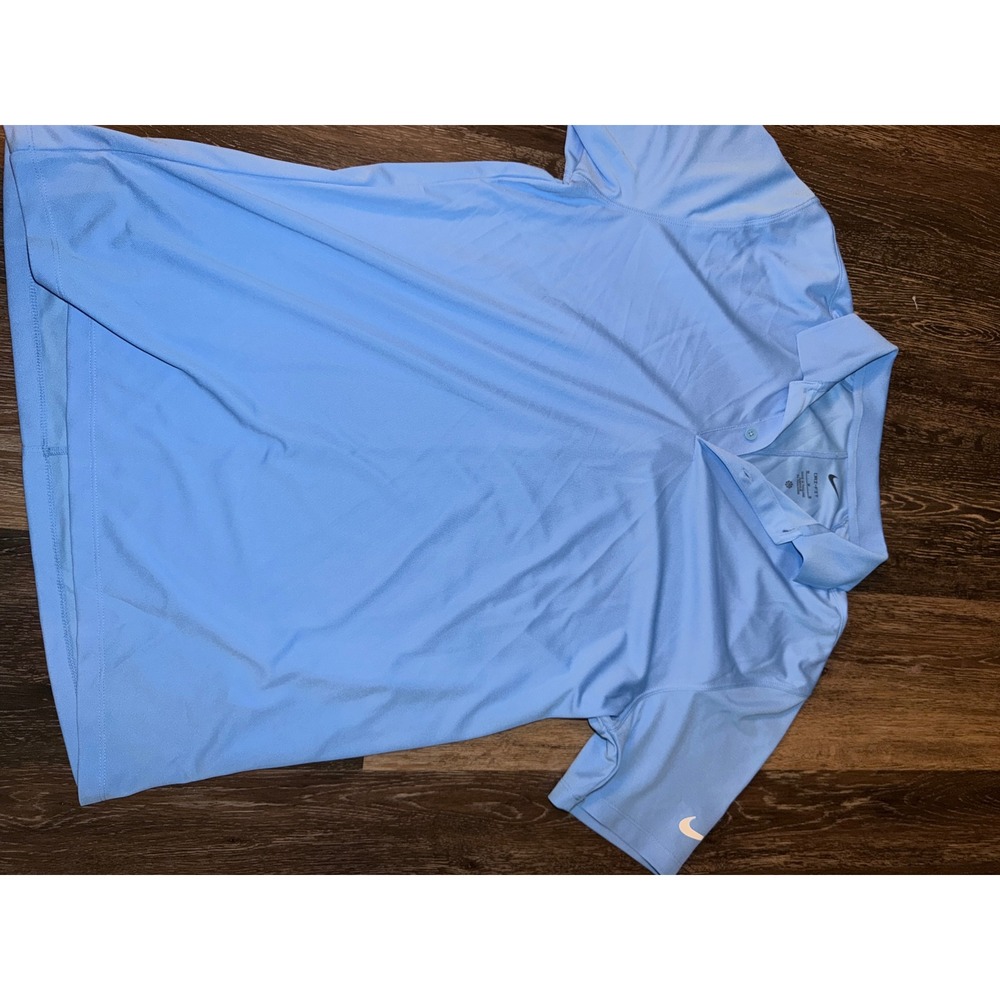 Nike Mens Dri-FIT Short Sleeve Golf Polo‎ Shirt Light Blue Size Medium